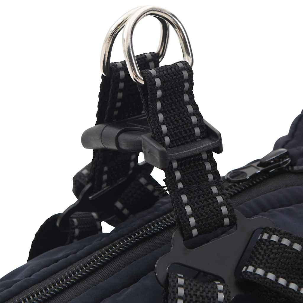 Abrigo para perro arnés impermeable azul marino L32 con arnés ajustable reflectante y forro cálido para invierno al aire libre paseos en lluvia y viento