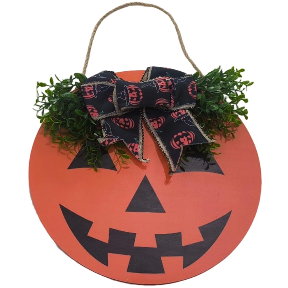 Panneau d'Halloween suspendu en bois pour porte d'entrée