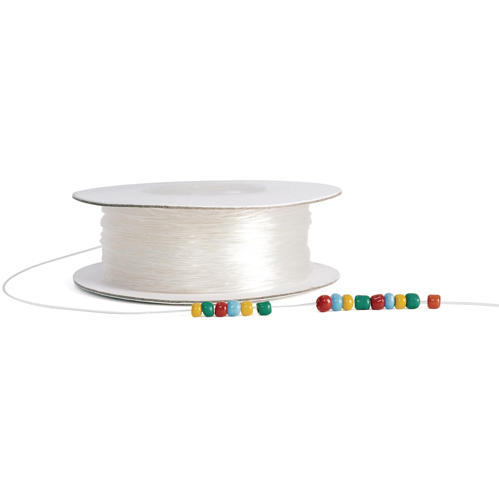 Colorations(r) Clear Stretchy Beading Elastic Cord, 300 feet, Ideal for Bracelets, Necklaces, Jewelry Making, Crafing, Mask-Making and More, Stretchy String, Great Value, Use to thread beads
