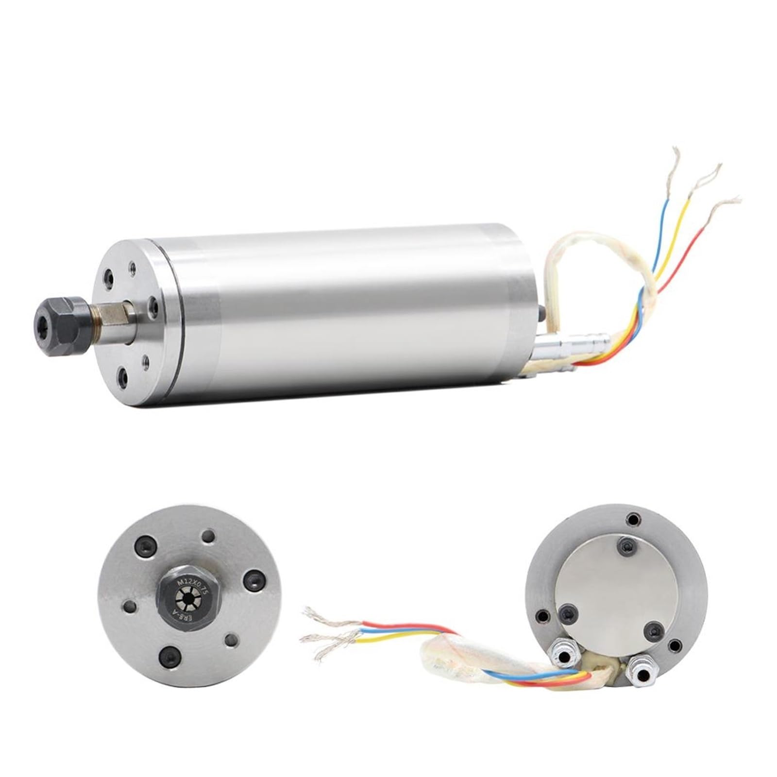 Silnik Wrzecionowy Chłodzony Wodą 75vAC 300w ER8 0-60000 Obr./min Wrzeciono Szybkoobrotowe 48 * 130mm Chłodzenie Wodne Misterna Rzeźba Wysoce Zoptymalizowany