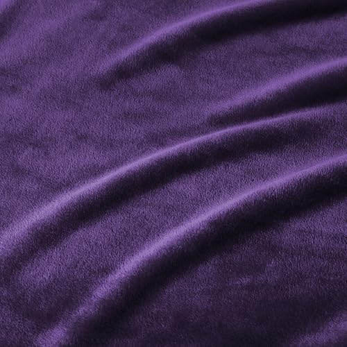 COOVA Oversized King Fleece Blanket 120x138 inches, Soft Cozy Warm Giant Extra Large 10'x11.5' Blanket for Bed, Sofa, Couch,Travel, Camping, California Huge Flannel Big Throw Blanket, Pueple