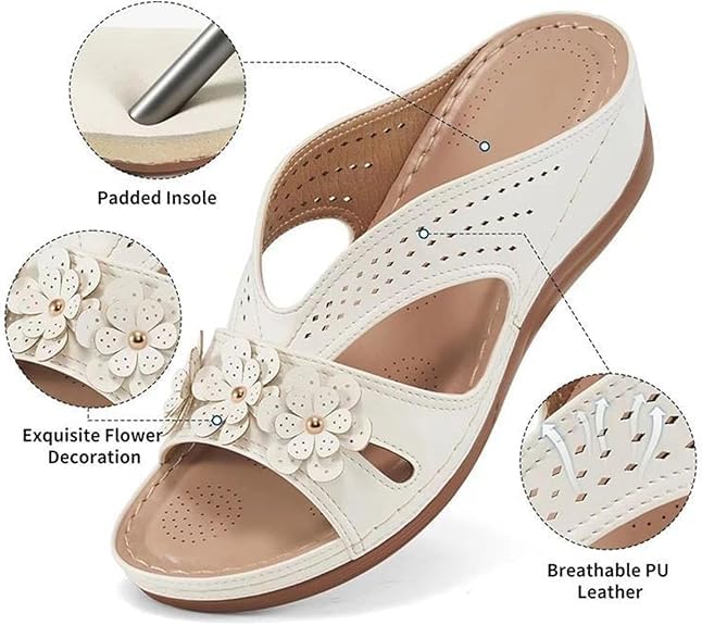 Orthopedic Sandals for Women, Summer Arch Support Wedge Sandals 2025 Non Slip Flip Flops Sandals4