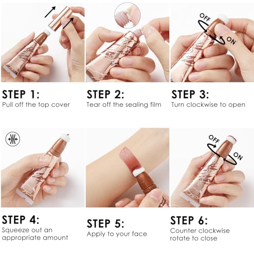 FOCALLURE-3-PCS-Liquid-Contour-StickMoisturizing-HighlighterBlush-and-BronzerSilky-Cream-Contouring-Pen-with-Soft-Cushion-ApplicatorLong-Lasting-Face-Illuminator-MakeupBikini-Beach