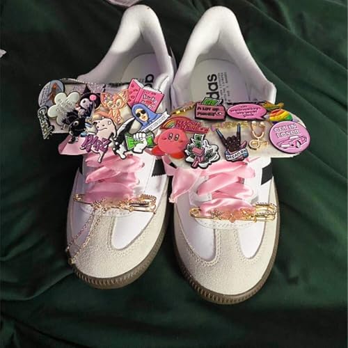 Image of 25PCS Pink Pins for Sambas - Mixed Cute Shoe Charms for Sneakers, Socks - Enamel Funny Pins for Backpacks