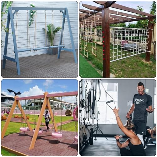 Ringschraube M6, 12 Stück Ösenschrauben,Langem Schaft Edelstahl Ringschrauben,Schraubenringe Geschweißt,für Rolle des Befestigens und Hängens