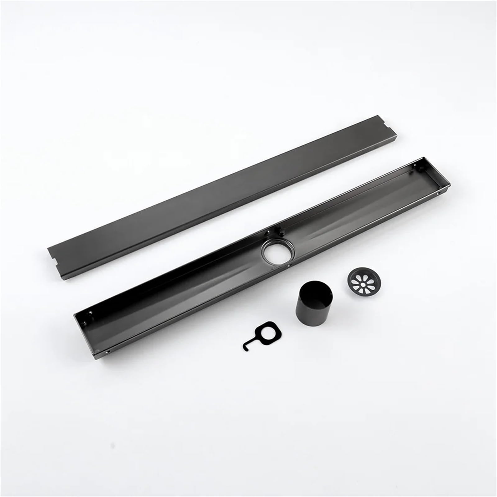 Drenaje De Suelo Desagüe de Suelo for baño, desagüe Ducha Invisible, colador, Accesorios Cocina, Acero Inoxidable para Lavabo(Gunmetal 900mm)