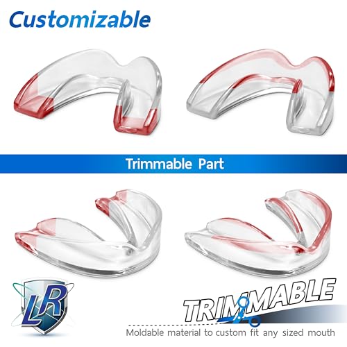 Image of Moldable Mouthguards Pack of 6 in 3 Different Sizes- Customizable, Moldable, Trimmable Dental Night Guard for Teeth Grinding, Clenching, Athletic Sports, and Whitening Tray