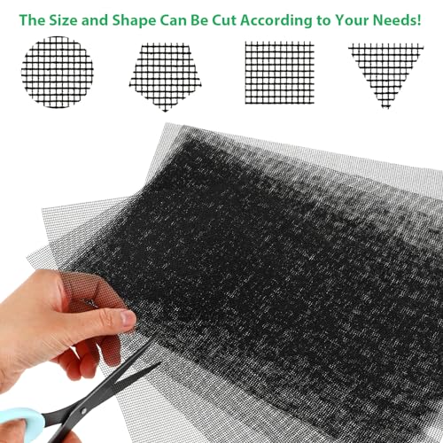 Mabor 10 peças de almofada de malha para vaso de flores, tela de plástico quadrada, 29 x 19 cm, tela