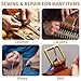 Heavy Duty Nylon Upholstery Sewing Kit - Includes 3 Rolls Thread (73.5yd Each, 3 Colors), 7 Shaped Needles, 1 Threader for Leather, Carpet, Furniture, Shoe