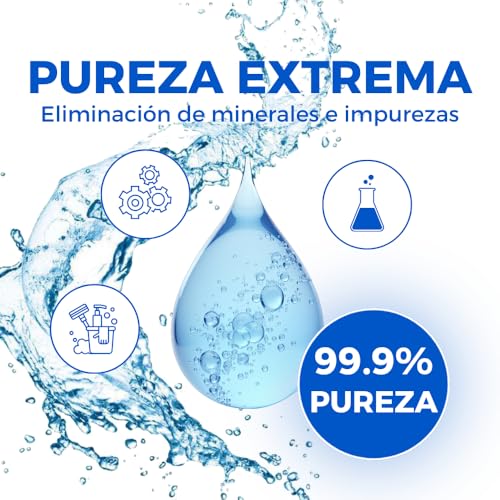 Miniatura 2 de Depalmera Pharma - Agua Destilada Desionizada 15 Litros Para Vehículos Plancha De Vapor Tatuaje Purificada Cpap Autoclave Batería Limpieza Laboratorio Plantas, 3 Garrafas De 5 Litros 15 Litros