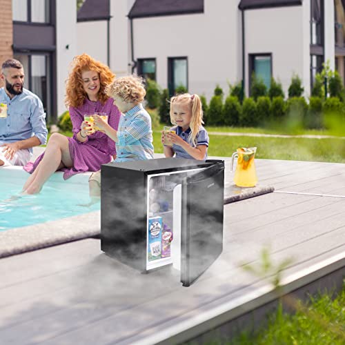 Upstreman 1.7 Cu.ft Mini Fridge With Freezer, Adjustable Thermostat, Energy Saving, Low Noise, Single Door Compact Refrigerator For Dorm, Office, Bedroom, Black-Fr17 #TOP7