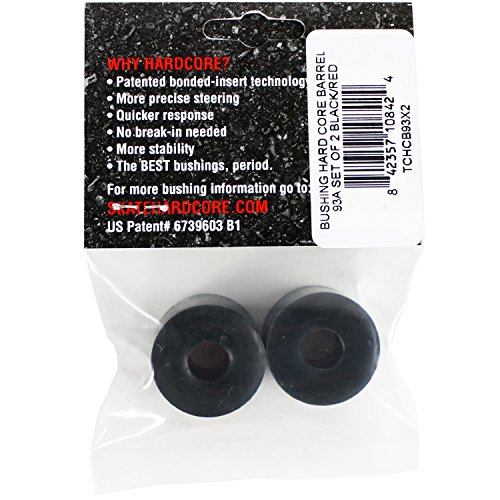 Skate One Hard Core Tonneau Noir Rouge - Gomme bushing skate longboard stable