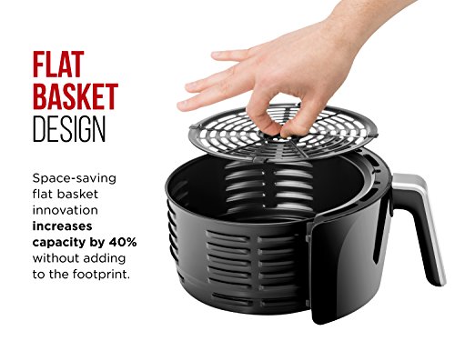 image for Chefman 6.5 Liter Quart Air Fryer with Space Saving Flat Basket Oil Ho