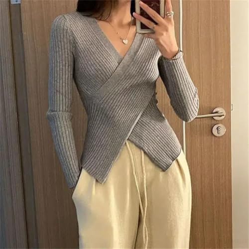 Women's Winter Jumper Pullover V Neck Sweater4