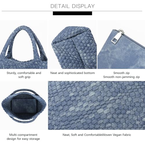 Image of Vegan Leather Purses for Women, Handmade Purses and Handbags Summer Beach Travel Tote Shoulder Bag | WOVEN