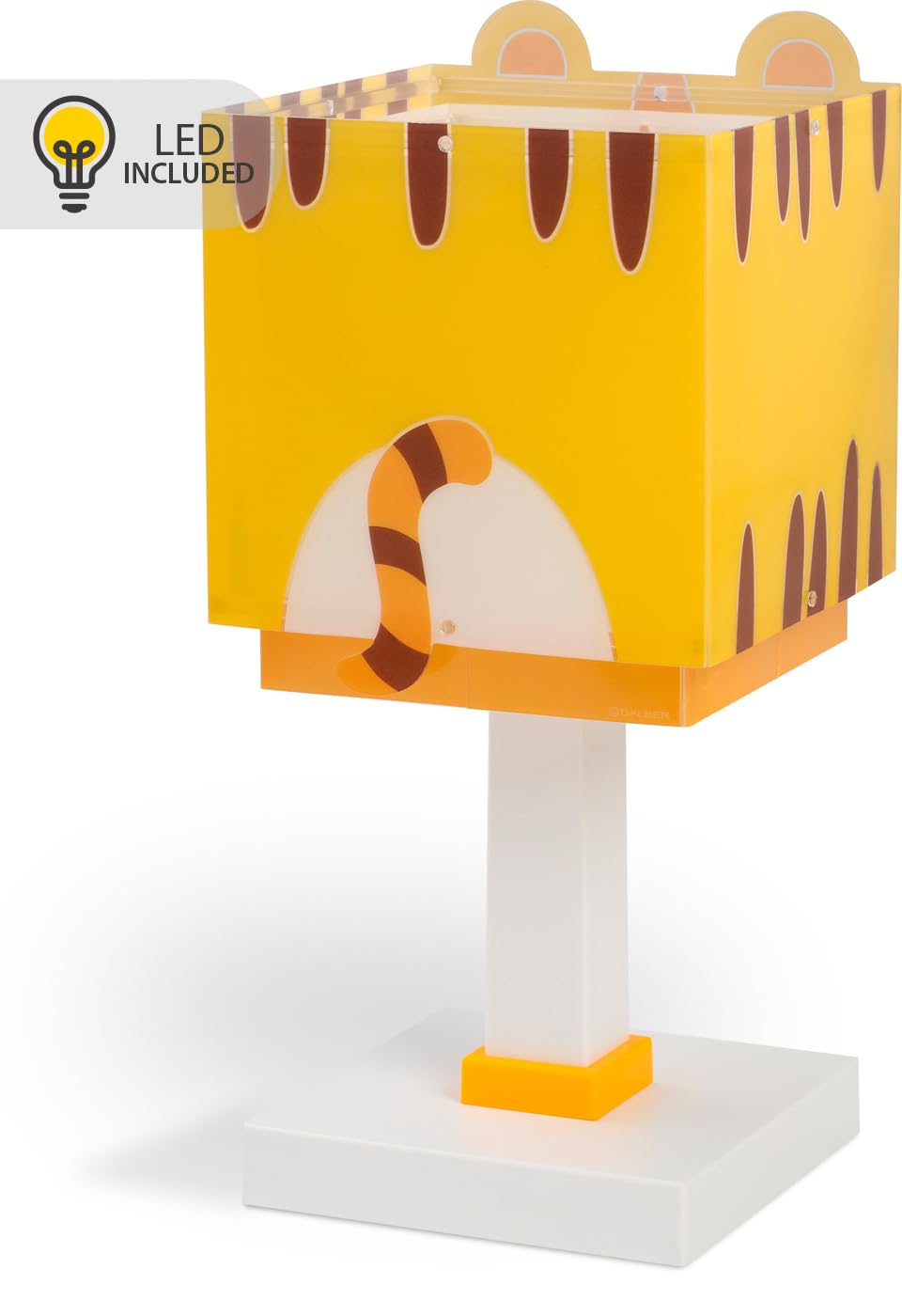 Dalber Lámpara Infantil de Mesilla Little Tiger Tigre 64561N G4 | Lámpara infantil de mesa o mesita; G4 4W LED - Bombilla incluida; Luz Quitamiedos