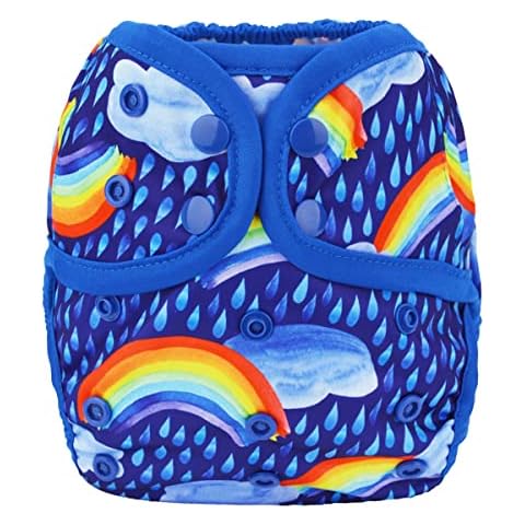 Sigzagor Baby Diaper Cover Nappy One Size 8lbs to 36lbs (Rainbows Rains Clouds) Cover