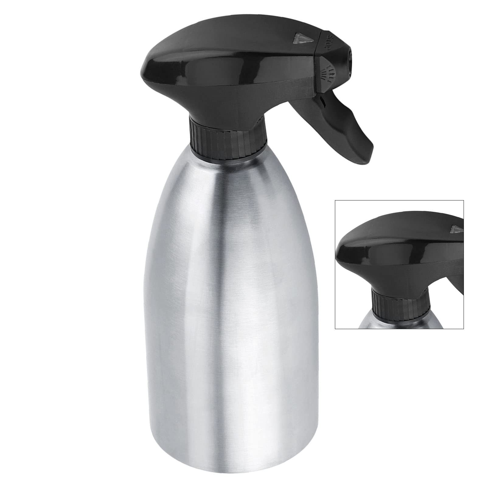 Dioche Food Safe Spritz Bottle Vinegar Spray Dispenser Acero Inoxidable Abs Acero Inoxidable Barbacoa Portátil Pulverizador de Aceite para Cocina Barbacoa Al Aire Libre Herramienta de