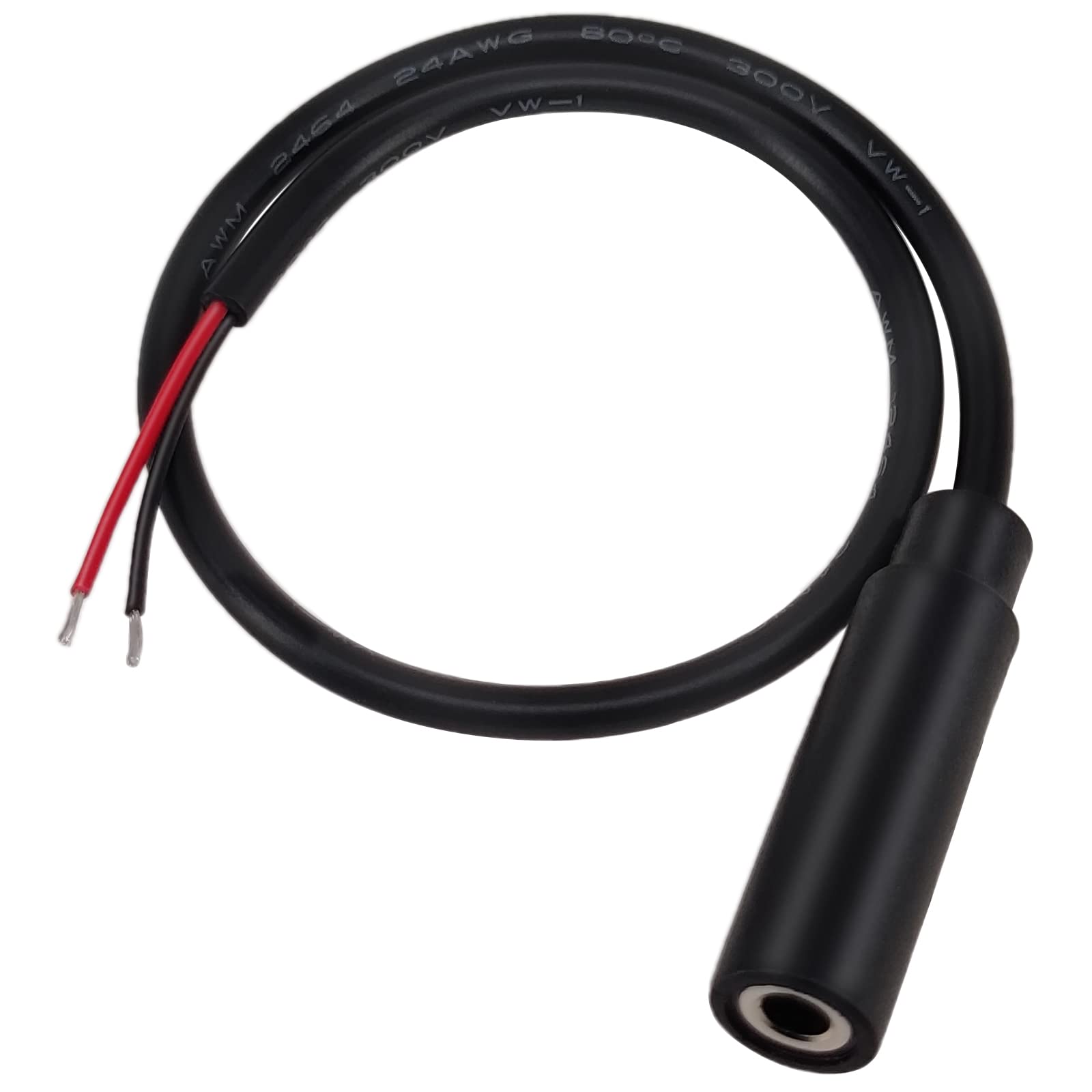 Yeebline 3.5mm Ends to Bare Wire, 3-Pack 0.6FT Replacement 3.5mm Female Plug to Bare Wire Open End TS 2 Pole Mono 1/8