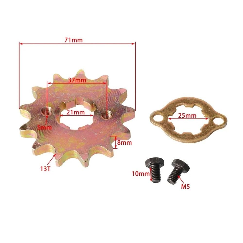 Pignon De Moteur Avant Chaîne D'entraînement, 25mm 20mm ID 13T-16T, Adapté for GY6 Go Kart ATV Buggy Dirt Bike, 530