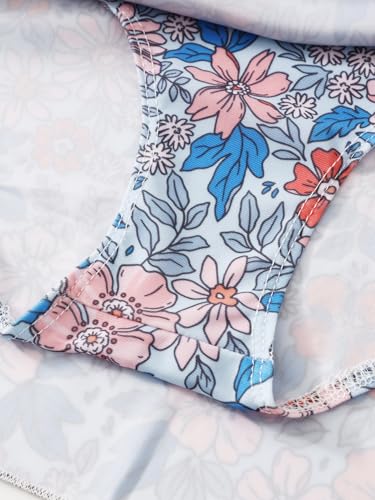 Image of Girls One Piece Swimdress Floral Skirt Bathing Suit Swim Hawaiian Beach Swimwear 4-14Y