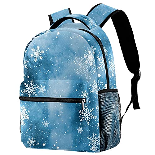 Sac à dos de voyage bleu neige mixte enfant avec poche gourde latérale