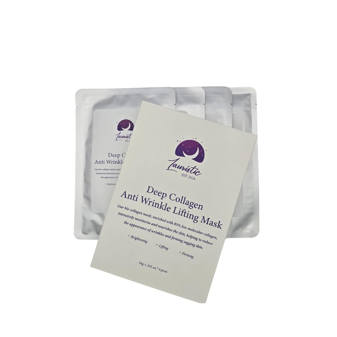 Lauristic Bio Collagen Real Deep Face Mask, Facial Mask for Skincare Hydrating Overnight Hydrogel Mask, Deep Repairing - Image 2