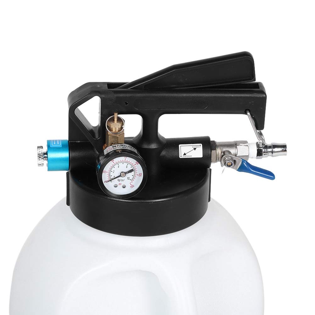 Dispensador de aceite neumático KIMISS, máquina de herramientas dispensadora de llenado de aceite de transmisión de caja de cambios neumática de 10L con adaptador ATF de 13 piezas