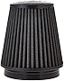 K&N Universal Clamp-On Air Intake Filter: High Performance, Premium, Washable, Replacement Filter: Flange Diameter: 6 In, Filter Height: 7.5 In, Flange Length: 1 In, Shape: Round Tapered, RU-3101HBK