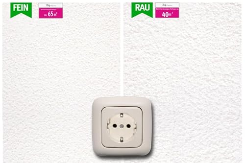 AlpenKalk Rollputz fein (0,5 mm) 24 kg (20 + 4 kg) für ca. 65 m²