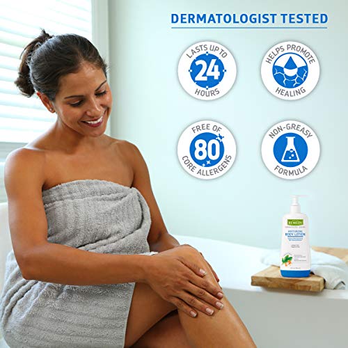 Medline Remedy Dermatology Series Moisturizing Body Lotion, Allergen And Fragrance-Free, Unscented, 12-Oz Bottle #TOP2
