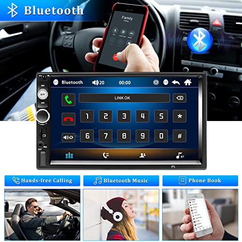 CAMECHO 7 Inch HD Touchscreen Autoradio met Bluetooth en Handsfree Functie - Afbeelding 5