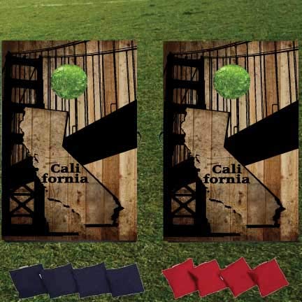 VictoryStore Cornhole Games - State of California Cornhole Bag Toss Game - California Bag Toss