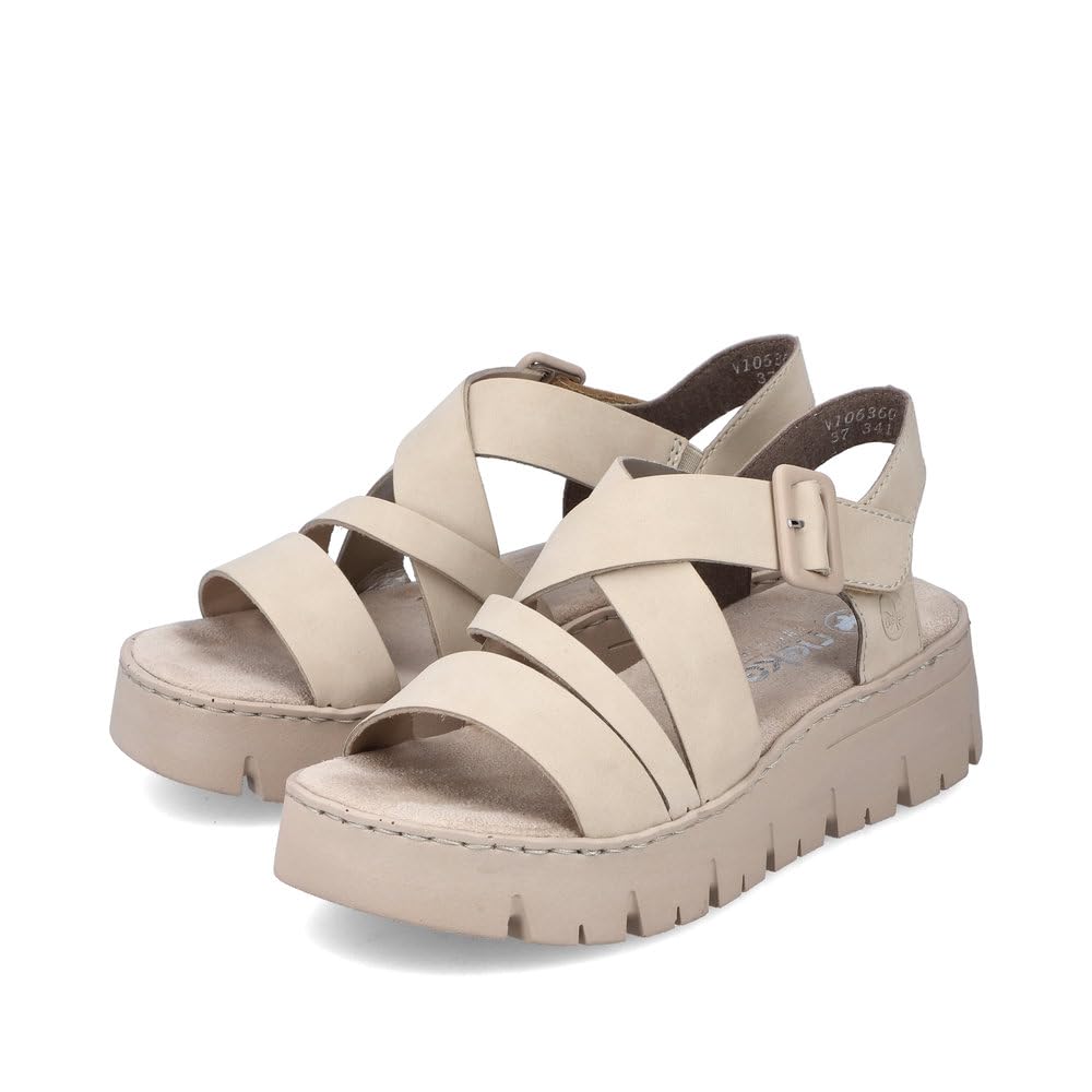 Rieker Damen Keilsandalen V1063, Frauen Sandalen