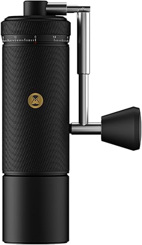 TIMEMORE S3 - Molinillo de café manual con ajuste externo y rebabas patentadas de acero inoxidable, molinillo de café manual de alta presión