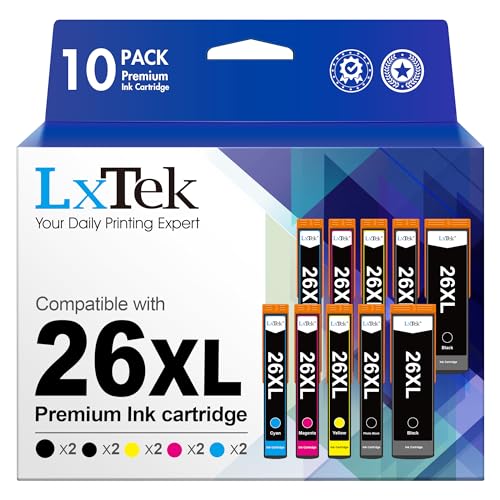 LxTek 26XL Cartuchos de Tinta Compatible para Epson 26 26 XL para Epson Expression Premium XP 510 XP 600 XP 605 XP 610 XP 615 XP 620 XP 625 XP 700 XP 720 XP 710 XP 800 XP 810 XP 820