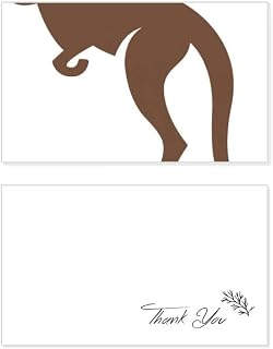 Australia Flavor Kangaroo Brown Outline Thank You Card Birthday Paper Greeting Wedding Appreciation