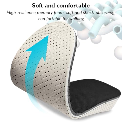 Image of Memory Foam EVA Height Increase Templates Insole 2-5cm Breathable Ultra Light Elevated Sports Insoles for Men Women Shoes Insert(Height Increase 5CM)
