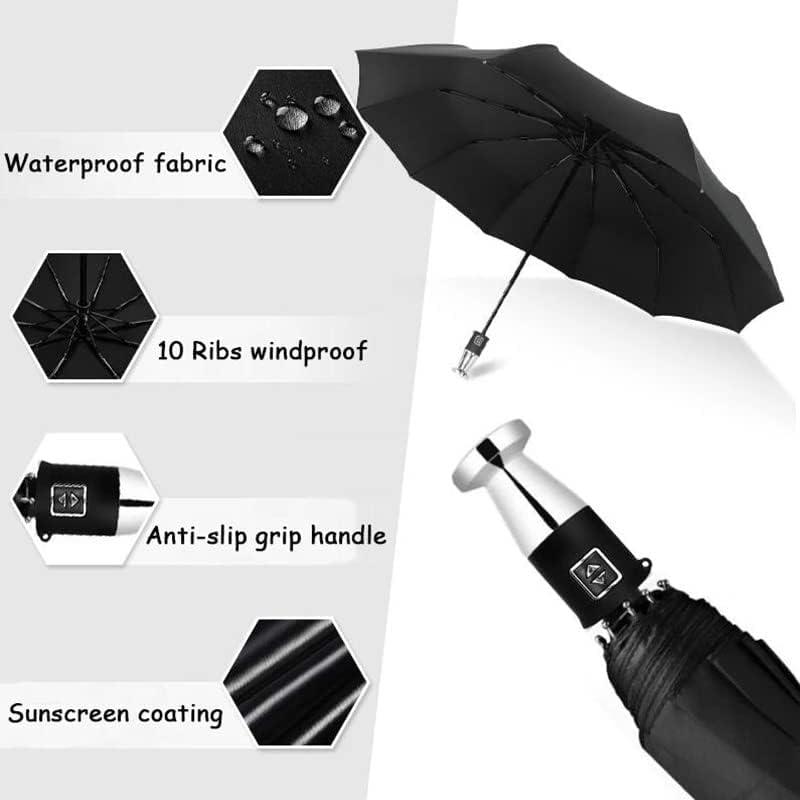 CHIRANSI chiransi3 Fold with Auto Open and Close Umbrella, Large