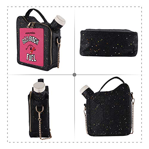 KUANG! Women's Fashion Sequin Crossbody Bag - Fun Gasoline Handbag Shoulder Bag for Women2