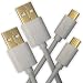 Ipax 2X Hi-Speed Fast Gold Plated Micro USB Data Charging Cable Compatible with Samsung Galaxy S3 S4 S6 S7 Edge Plus Active Zoom Mini Tab LG G2 G3 G4 V10 HTC Huawei Asus Nexus Blu Motorola Lenovo