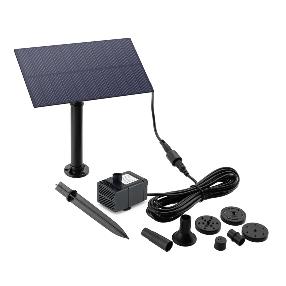 paneles solares, 5W 5V Panel de energía solar Bomba agua Decoración jardín con
