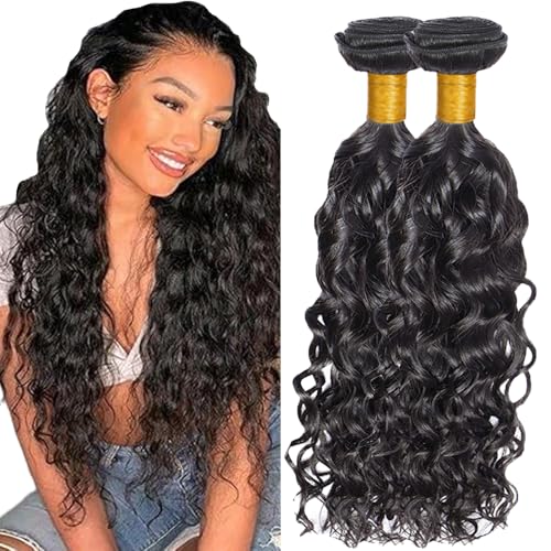 Cabello humano brasileño water wave de 30 pulgadas para melenas con volumen