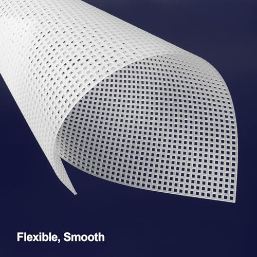 image for Caydo 18 Pieces 7 Count Plastic Canvas Sheets, 7 CT Clear Plastic Mesh