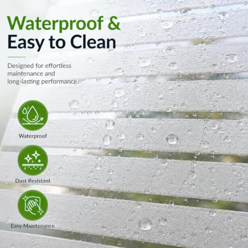 Image of Self Adhesive Window Privacy Film for Glass Windows & Doors | UV Blocking, Heat & Glare Reduction | Decorative Frosted Glass Film Easy to Apply (Frosted White Stripe, 24X100 Inch)