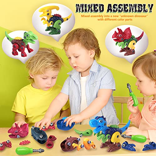 Dinosaur Toys for 3, 4, 5, 6, 7 Year Old Boys, Take Apart Toys with Electric Drill for Kids, STEM Educational Construction Building Toys, Ideal Xmas Birthday Gift, Incl Tyrannosaurus Rex Triceratop - Image 6