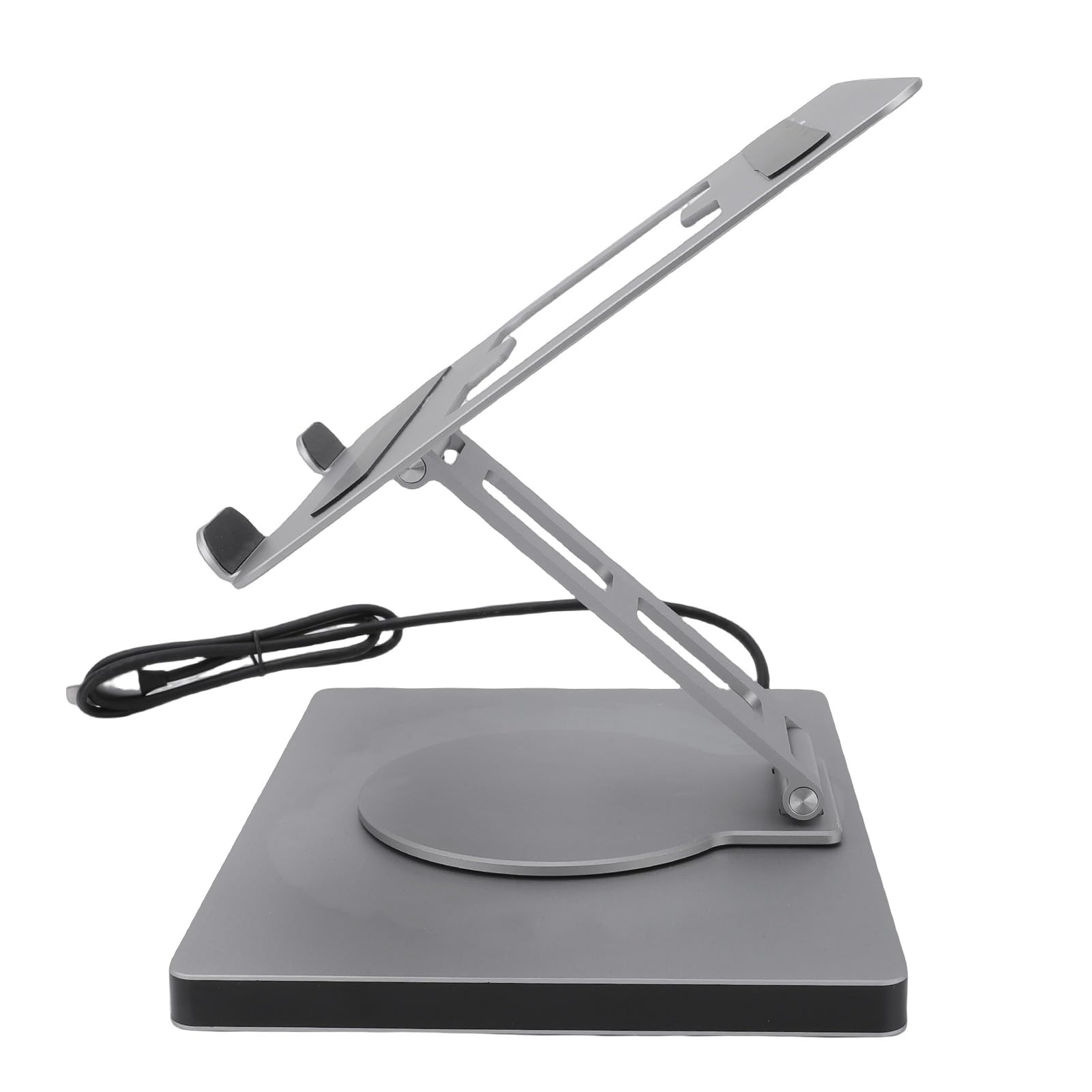 Supporto per Docking Station per Laptop 2 in 1, Supporto per Laptop in Lega di Alluminio, Hub USB C 10 in 1 con Ricarica Rapida PD da 100 W e Pieghevole Regolabile con Rotazione a 360 Gradi,