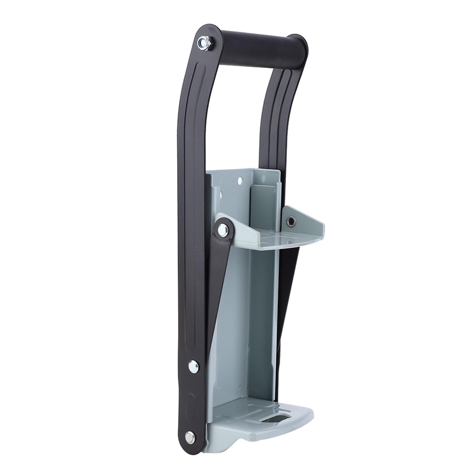 12, oz Iron Can Crusher, Industrial Supplies Heavy Duty Metal Hand Tool for Recycling Bottle, Space Saving with Comfortable Easy Grip Handle, Wall Mounted with Screws for Fast