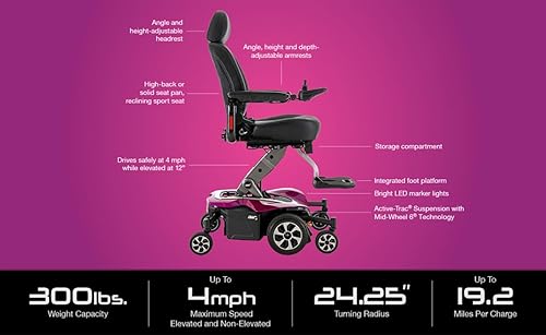 Miniatura 8 de Jazzy Air 2 - Capitán amarillo citrino 20 pulgadas de ancho x 20 pulgadas - 22 pulgadas de profundidad