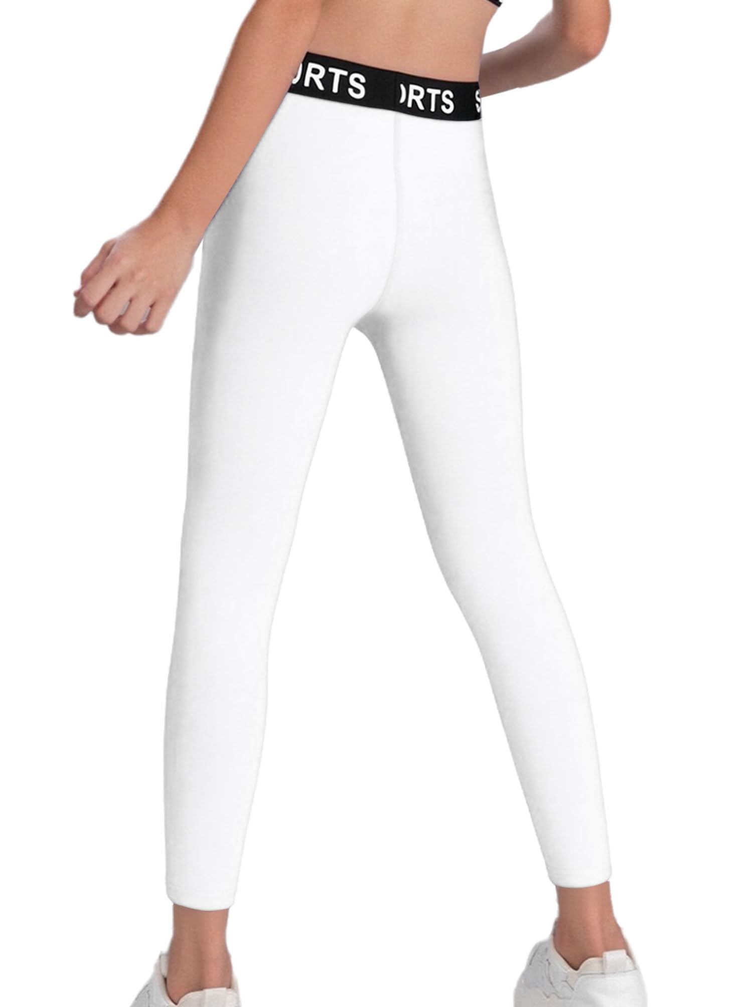 inhzoy Calzamaglia da Corsa Running Jogging Bambino e Ragazzo Fitness Leggings Sportivi da Allenamento a Vita Alta Pantaloni Compression Calcio Basket Sportswear